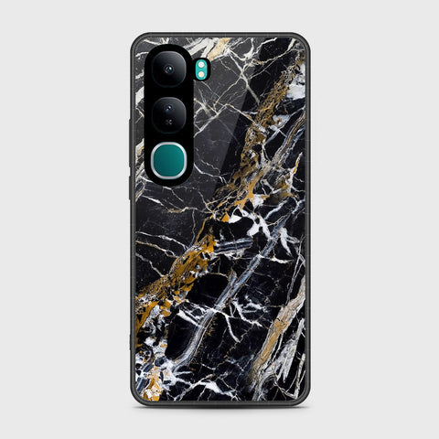 Vivo Y300 - Black Marble Series - HQ Premium Shine Durable Shatterproof Case