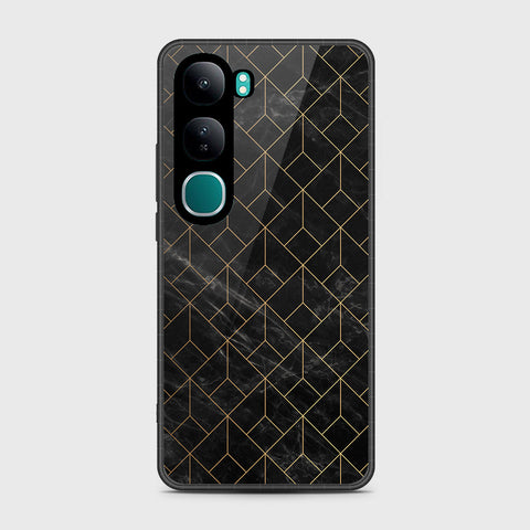 Vivo V40 Lite (IDN) - Black Marble Series - HQ Premium Shine Durable Shatterproof Case