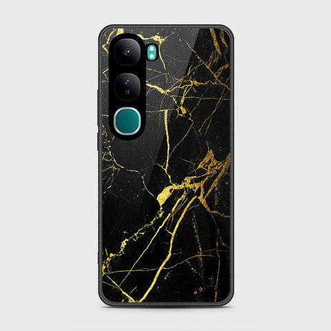 Vivo Y300 - Black Marble Series - HQ Premium Shine Durable Shatterproof Case