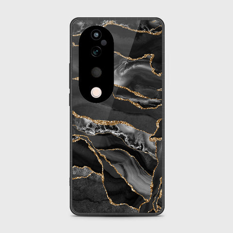 Vivo S19 Pro - Black Marble Series - HQ Premium Shine Durable Shatterproof Case