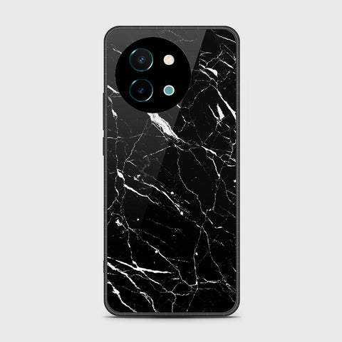 Vivo Y38 - Black Marble Series - HQ Premium Shine Durable Shatterproof Case