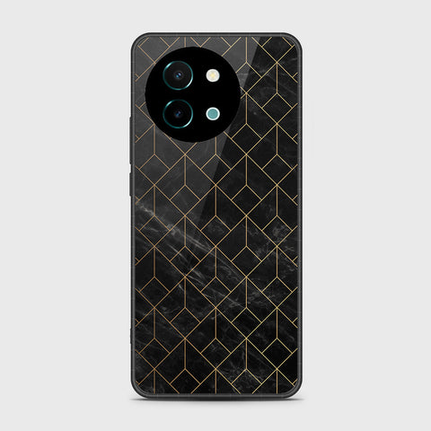 Vivo Y38 - Black Marble Series - HQ Premium Shine Durable Shatterproof Case