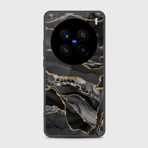 Vivo X200 Pro - Black Marble Series - HQ Premium Shine Durable Shatterproof Case