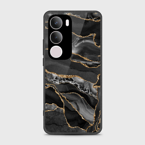 Vivo Y29 - Black Marble Series - HQ Premium Shine Durable Shatterproof Case