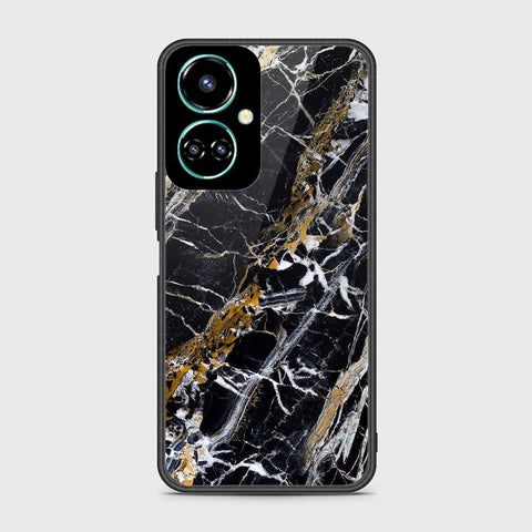 Tecno Camon 19 Pro Cover- Black Marble Series - HQ Premium Shine Durable Shatterproof Case