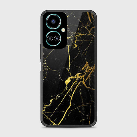 Tecno Camon 19 Pro Cover- Black Marble Series - HQ Premium Shine Durable Shatterproof Case