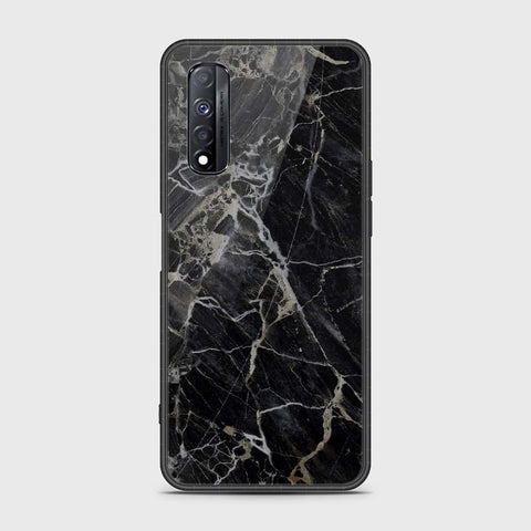 Realme Narzo 30 Cover- Black Marble Series - HQ Premium Shine Durable Shatterproof Case