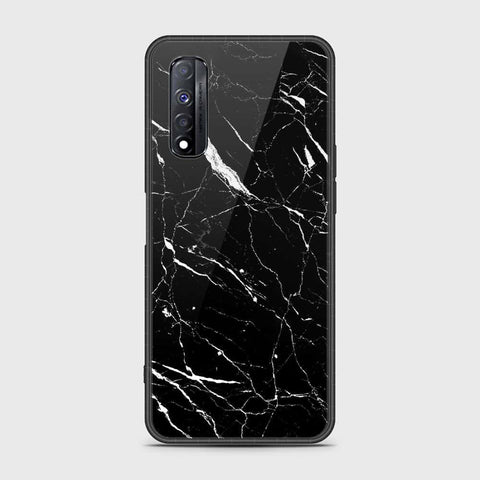 Realme Narzo 30 Cover- Black Marble Series - HQ Premium Shine Durable Shatterproof Case