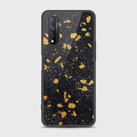 Realme Narzo 30 Cover- Black Marble Series - HQ Premium Shine Durable Shatterproof Case