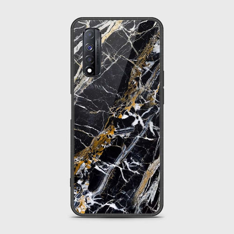 Realme Narzo 30 Cover- Black Marble Series - HQ Premium Shine Durable Shatterproof Case