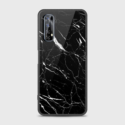 Realme 7 Cover- Black Marble Series - HQ Premium Shine Durable Shatterproof Case