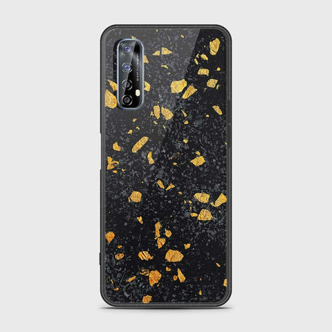 Realme 7 Cover- Black Marble Series - HQ Premium Shine Durable Shatterproof Case