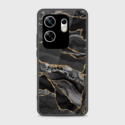 Infinix Zero 30 4G Cover- Black Marble Series - HQ Premium Shine Durable Shatterproof Case