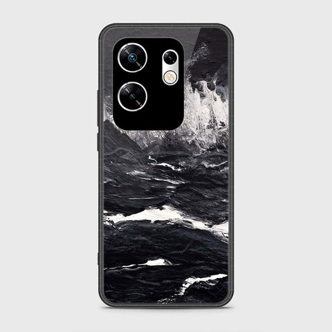 Infinix Zero 30 4G Cover- Black Marble Series - HQ Premium Shine Durable Shatterproof Case