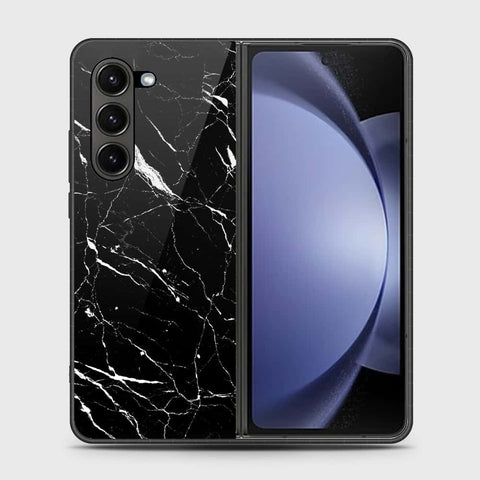 Samsung Galaxy Z Fold 6 5G Cover- Black Marble Series - HQ Premium Shine Durable Shatterproof Case