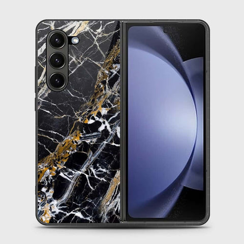 Samsung Galaxy Z Fold 6 5G Cover- Black Marble Series - HQ Premium Shine Durable Shatterproof Case