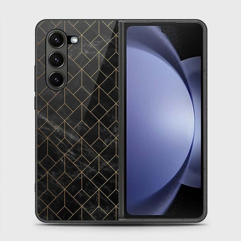 Samsung Galaxy Z Fold 6 5G Cover- Black Marble Series - HQ Premium Shine Durable Shatterproof Case