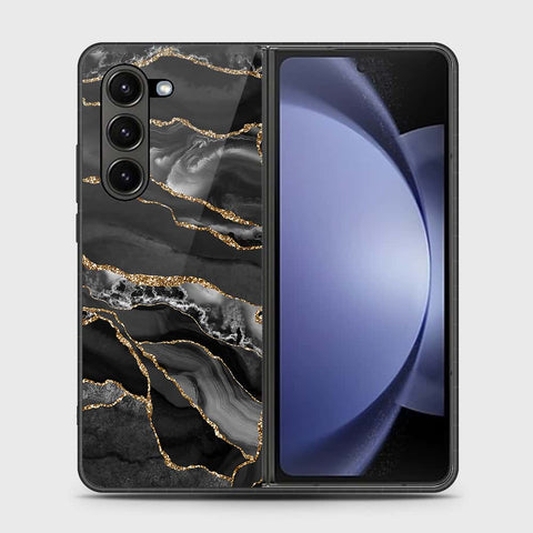 Samsung Galaxy Z Fold 6 5G Cover- Black Marble Series - HQ Premium Shine Durable Shatterproof Case