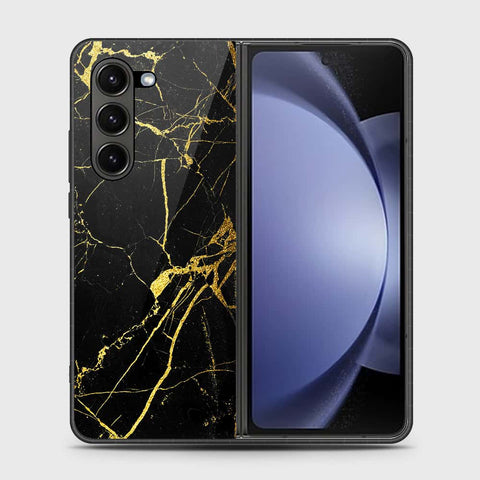 Samsung Galaxy Z Fold 6 5G Cover- Black Marble Series - HQ Premium Shine Durable Shatterproof Case