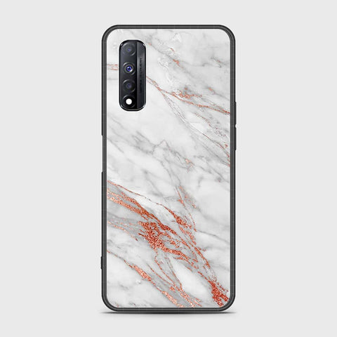 Realme Narzo 30 Cover- White Marble Series - HQ Premium Shine Durable Shatterproof Case