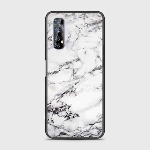 Realme 7 Cover- White Marble Series - HQ Premium Shine Durable Shatterproof Case