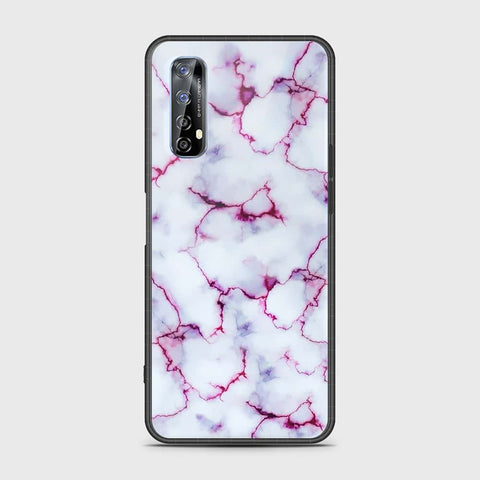 Realme 7 Cover- White Marble Series - HQ Premium Shine Durable Shatterproof Case