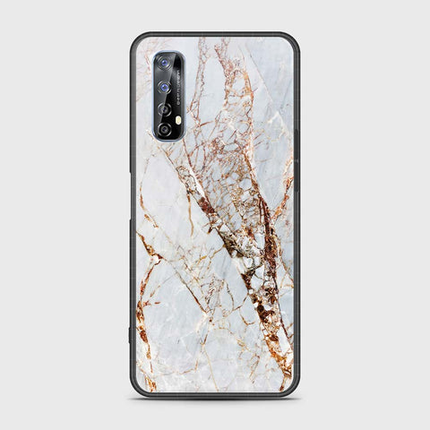 Realme 7 Cover- White Marble Series - HQ Premium Shine Durable Shatterproof Case