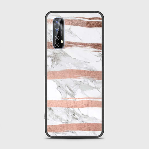 Realme 7 Cover- White Marble Series - HQ Premium Shine Durable Shatterproof Case