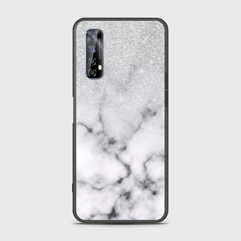 Realme 7 Cover- White Marble Series - HQ Premium Shine Durable Shatterproof Case