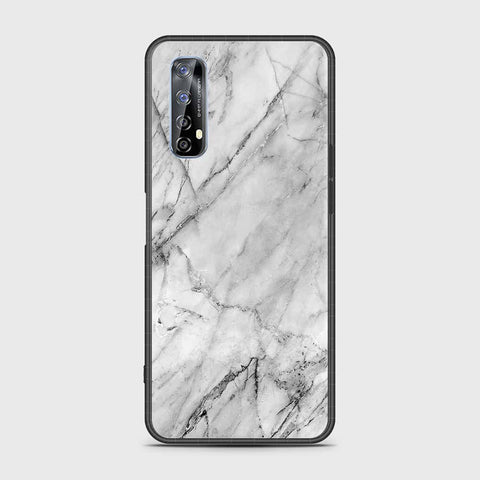 Realme 7 Cover- White Marble Series - HQ Premium Shine Durable Shatterproof Case