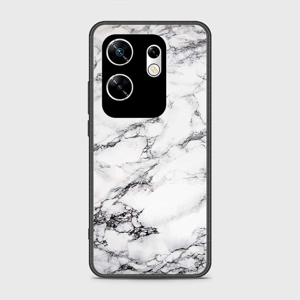 Infinix Zero 30 4G Cover- White Marble Series - HQ Premium Shine Durable Shatterproof Case