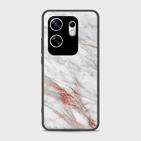 Infinix Zero 30 4G Cover- White Marble Series - HQ Premium Shine Durable Shatterproof Case