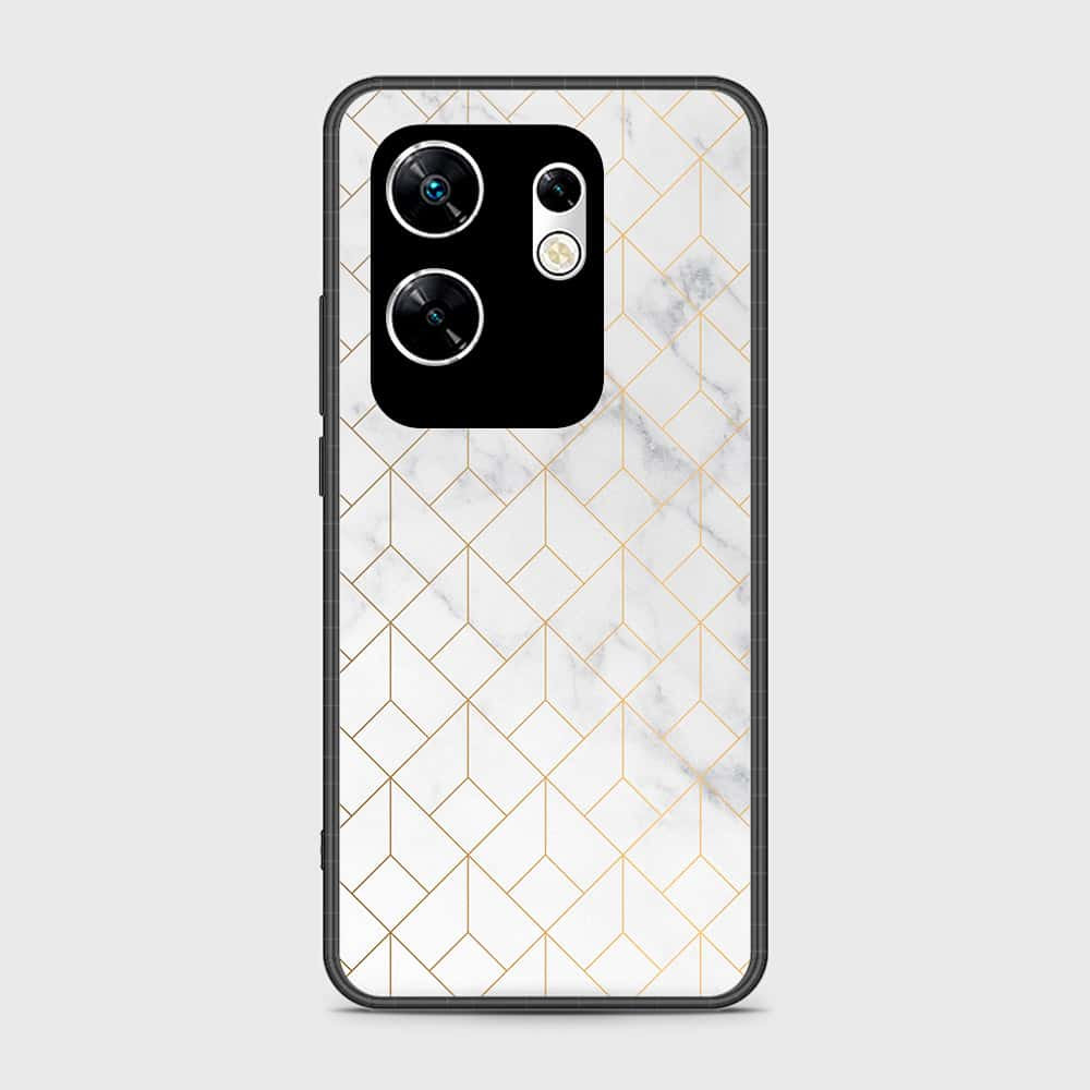 Infinix Zero 30 4G Cover- White Marble Series 2 - HQ Premium Shine Durable Shatterproof Case