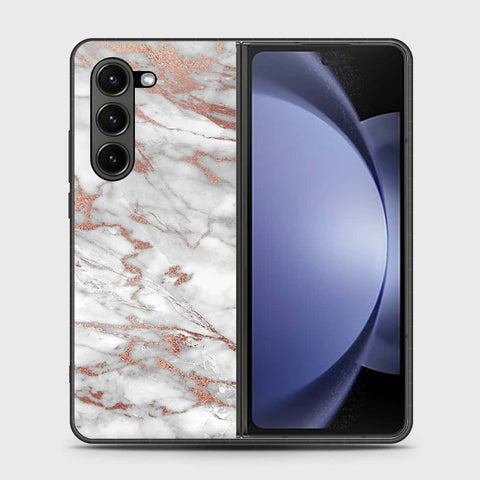 Samsung Galaxy Z Fold 6 5G Cover- White Marble Series 2 - HQ Premium Shine Durable Shatterproof Case