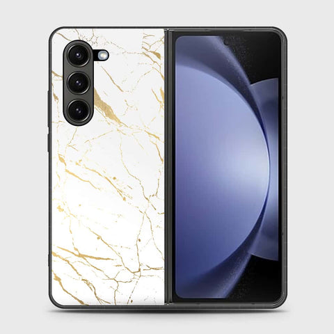 Samsung Galaxy Z Fold 6 5G Cover- White Marble Series 2 - HQ Premium Shine Durable Shatterproof Case