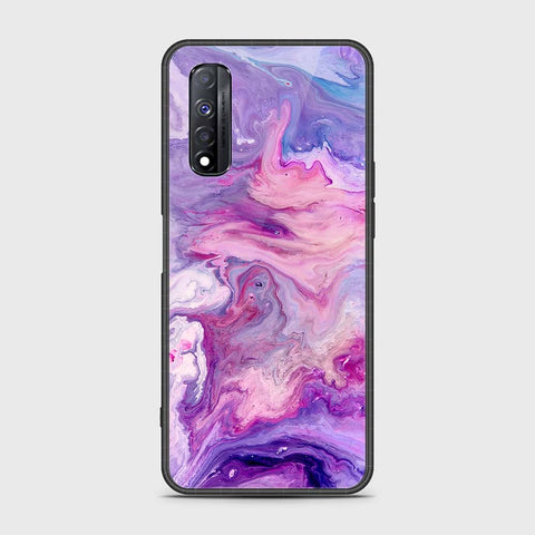 Realme Narzo 30 Cover- Colorful Marble Series - HQ Premium Shine Durable Shatterproof Case