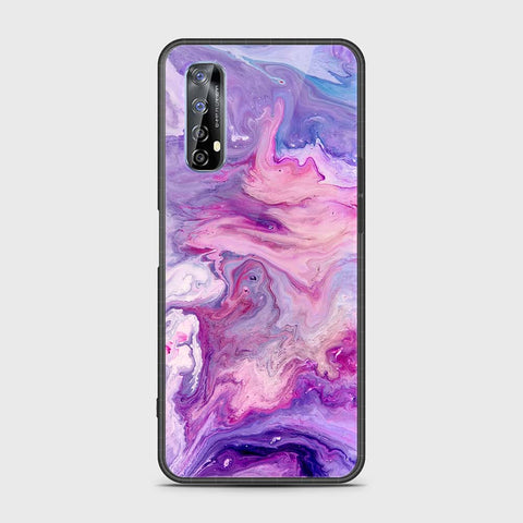 Realme 7 Cover- Colorful Marble Series - HQ Premium Shine Durable Shatterproof Case