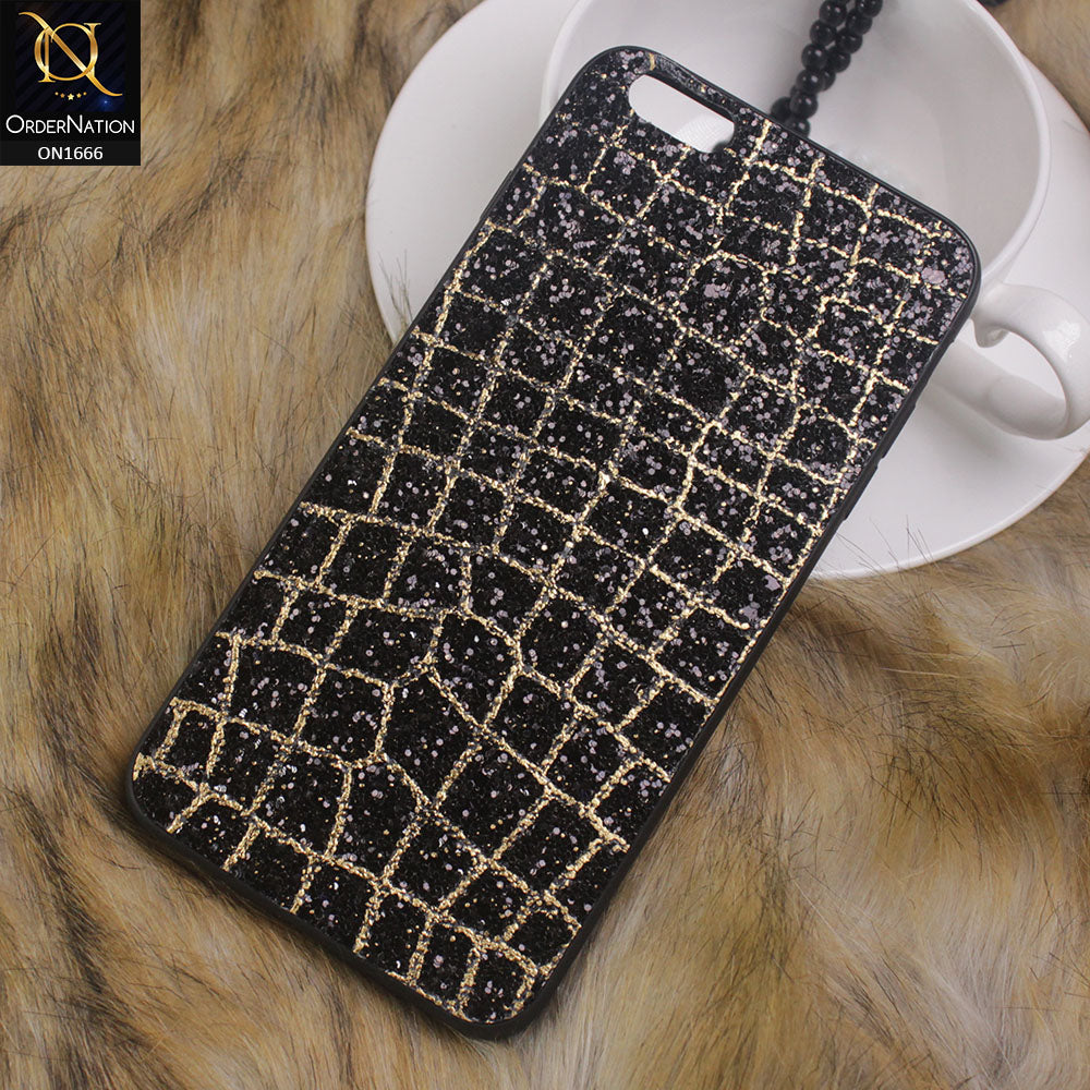 iPhone 6s Plus / 6 Plus Cover - Black - Sparkle Glitter Bling Bling Fashion Pattern Soft Case