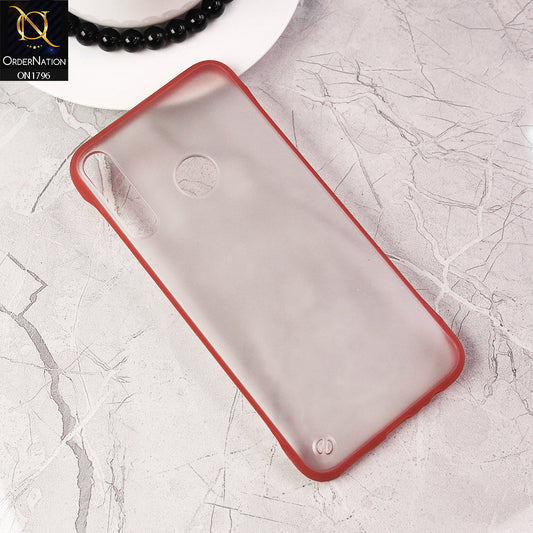 Honor 9C Cover - Red - Soft Colorful Border Semi Transparent Back Shell Case