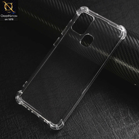 Samsung Galaxy A21s Cover - Transparent - Soft 4D Design Shockproof Silicone Clear Case