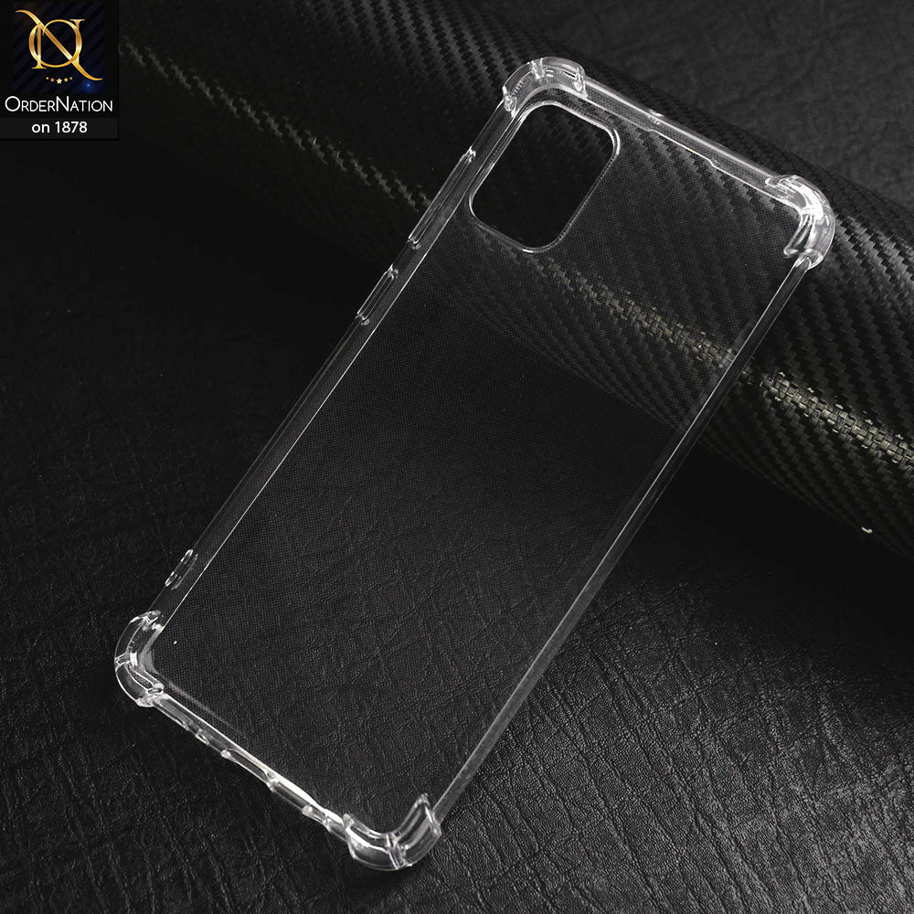 Samsung Galaxy A31 Cover - Transparent - Soft 4D Design Shockproof Silicone Clear Case