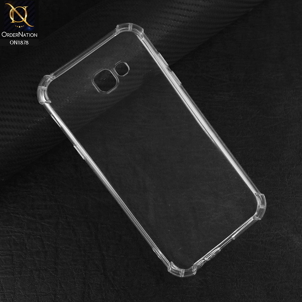 Samsung Galaxy A7 2017 / A720 Cover - Transparent - Soft 4D Design Shockproof Silicone Transparent Clear Case