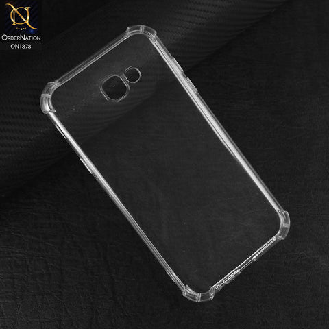 Samsung Galaxy A7 2017 / A720 Cover - Transparent - Soft 4D Design Shockproof Silicone Transparent Clear Case