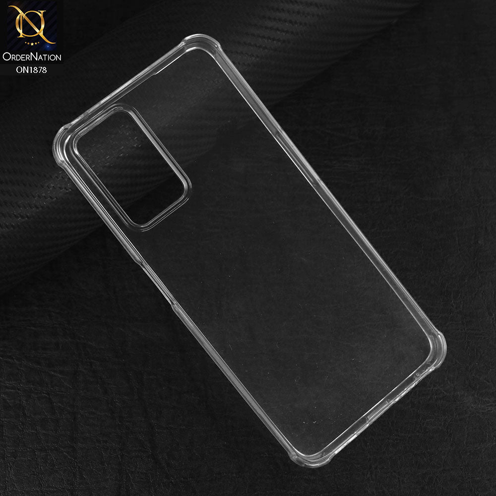 Oppo A76 Cover - Transparent - Soft 4D Design Shockproof Silicone Transparent Clear Case