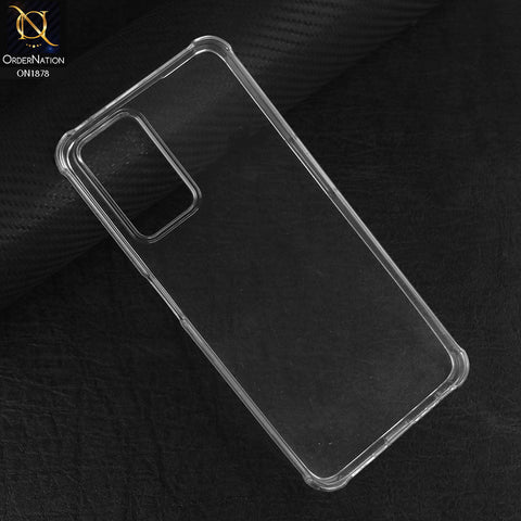 Oppo A76 Cover - Transparent - Soft 4D Design Shockproof Silicone Transparent Clear Case