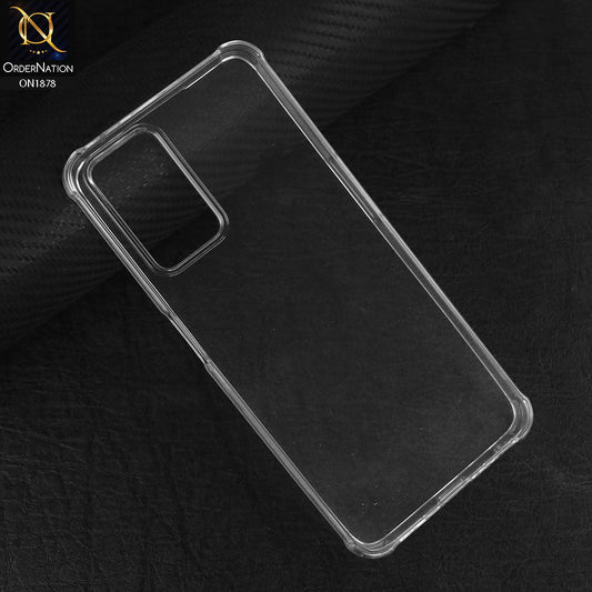 Oppo A36 Cover - Transparent - Soft 4D Design Shockproof Silicone Transparent Clear Case