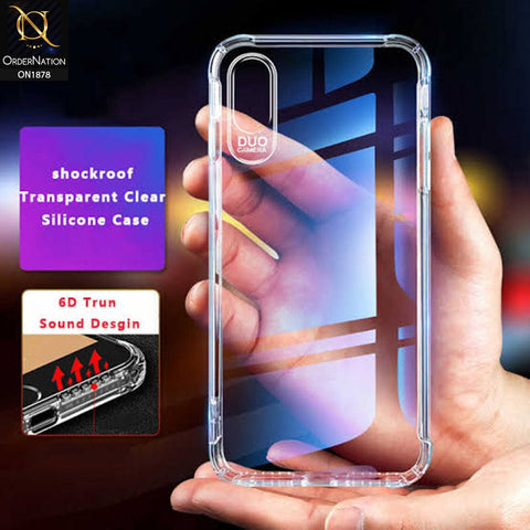 Vivo V25e Cover - Soft 4D Design Shockproof Silicone Transparent Clear Case