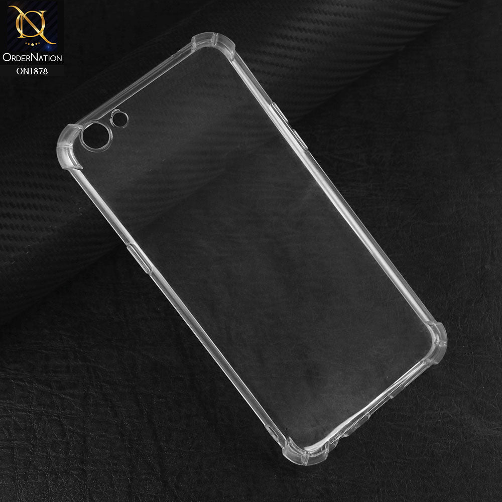 Oppo F3 Plus Cover - Transparent - Soft 4D Design Shockproof Silicone Transparent Clear Case