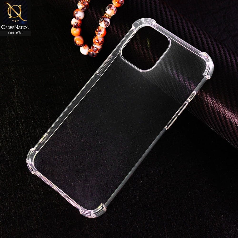 iPhone 12 Pro Cover - Soft 4D Design Shockproof Silicone Transparent Clear Case