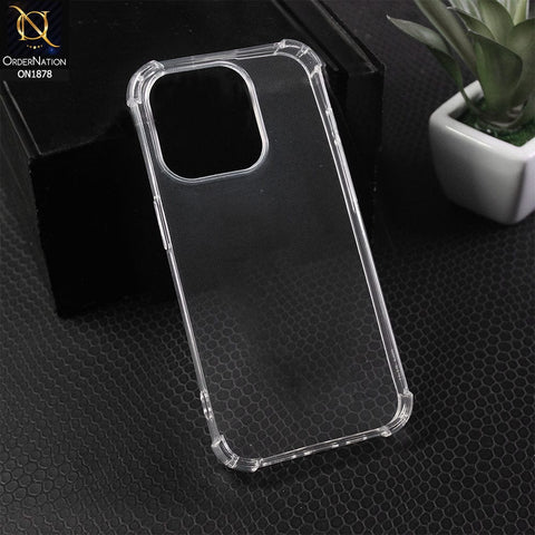 iPhone 15 Pro Cover - Transparent - Soft 4D Design Shockproof Silicone Clear Case
